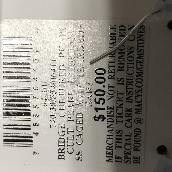 Mother of Pearl Caged Teardrop Earrings in Sterling Silver NWT - Picture 3 of 7